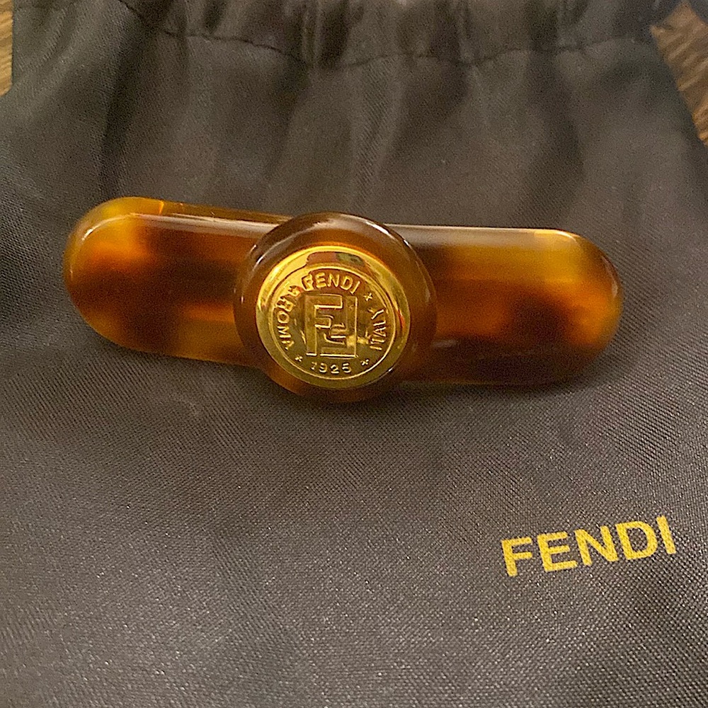 FENDI AUTHENTIC VINTAGE BARRETTE EUC - Picture 1 of 3
